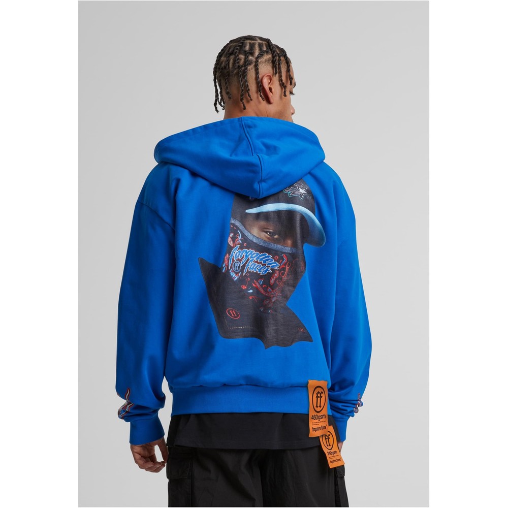 Forgotten Faces - Hooded Guy Oversize Zip hoodie - Blue